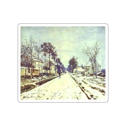 MONET, Claude - The Road to Louveciennes, the Effect of Snow (Artwork) STICKER Vinyl Die-Cut Decal - The Sticker Space