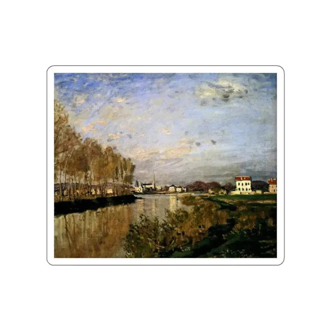 MONET, Claude - The Seine at Argenteuil (Artwork) STICKER Vinyl Die-Cut Decal White Die-Cut 3 Inch - The Sticker Space