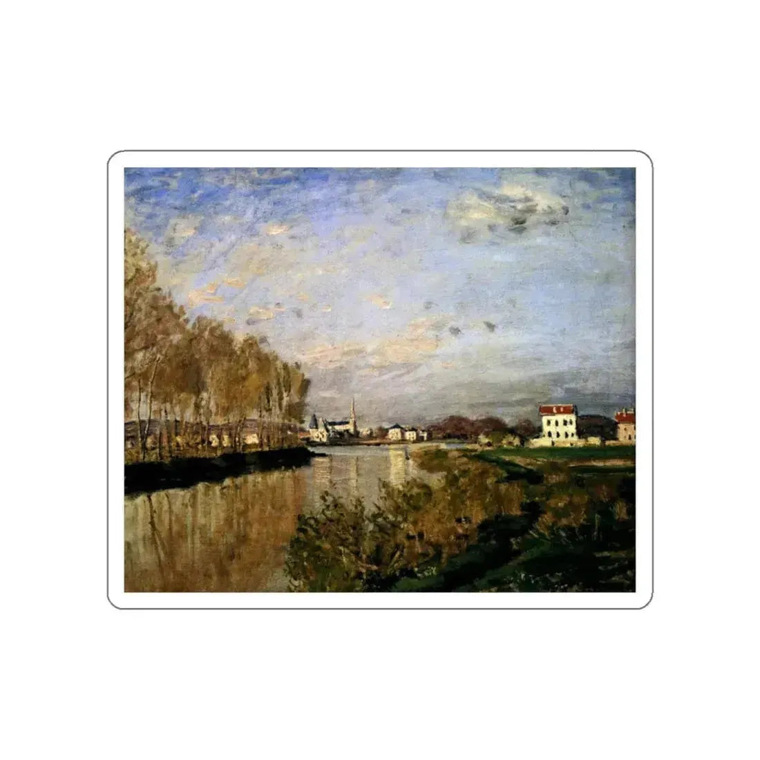 MONET, Claude - The Seine at Argenteuil (Artwork) STICKER Vinyl Die-Cut Decal White Die-Cut 5 Inch - The Sticker Space