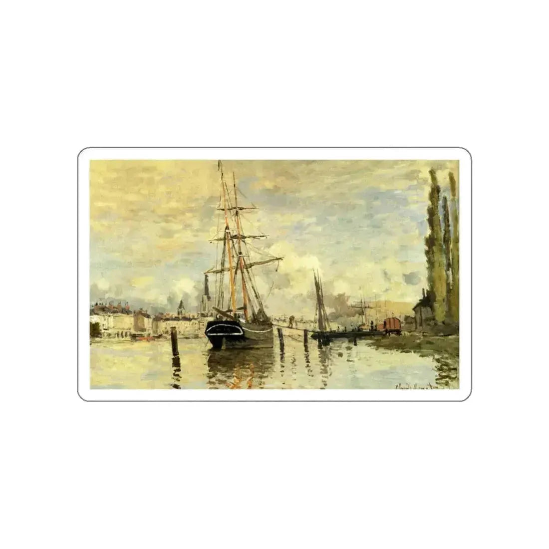 MONET, Claude - The Seine at Rouen (Artwork) STICKER Vinyl Die-Cut Decal White Die-Cut 6 Inch - The Sticker Space