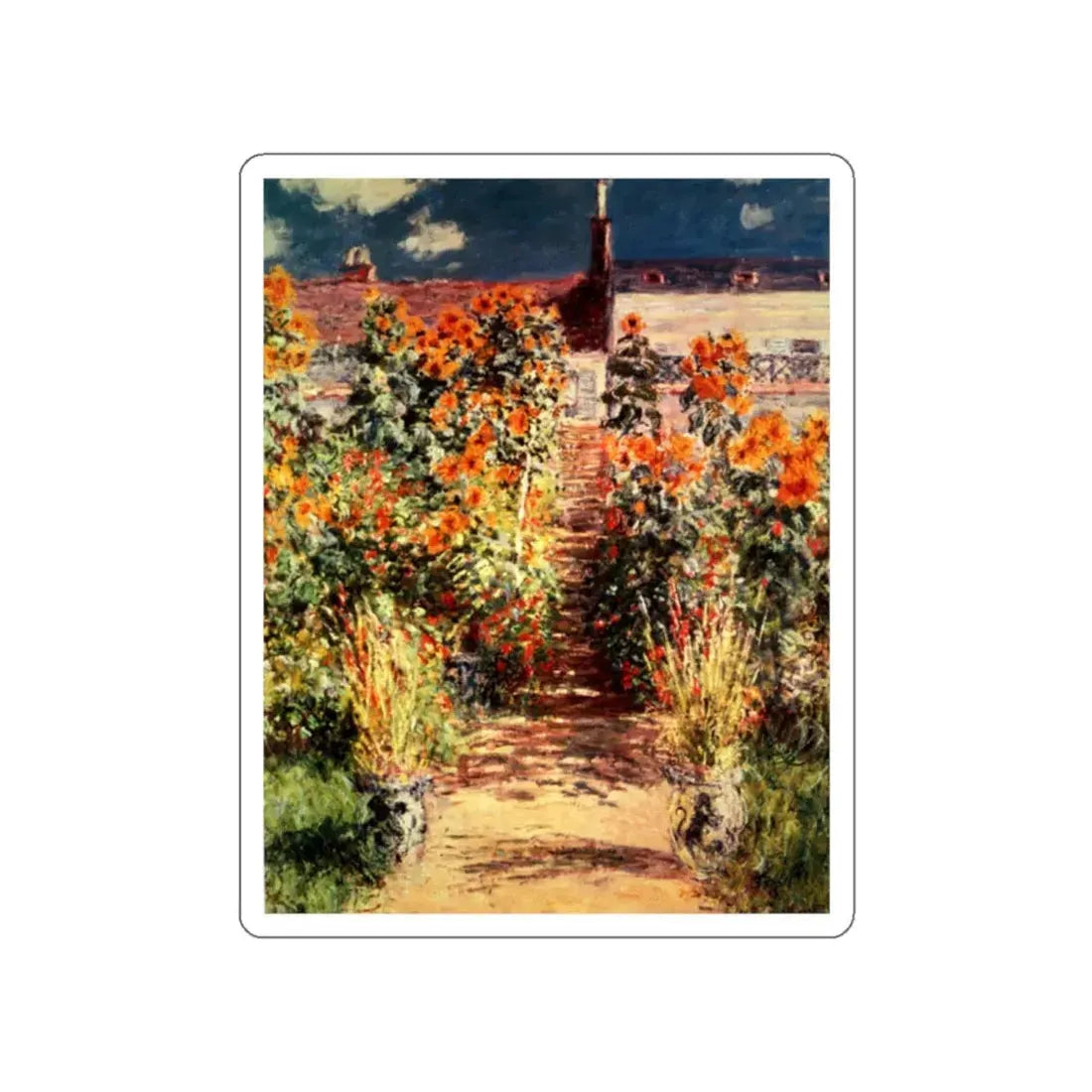 MONET, Claude - The Steps At Vetheuil (Artwork) STICKER Vinyl Die-Cut Decal - The Sticker Space