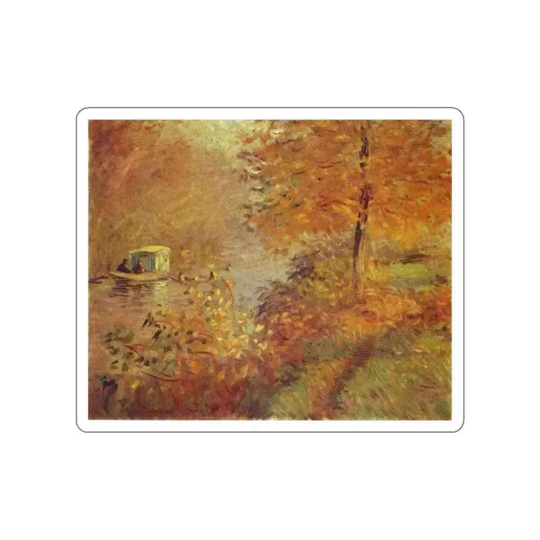 MONET, Claude - The Studio Boat 2 (Artwork) STICKER Vinyl Die-Cut Decal - The Sticker Space