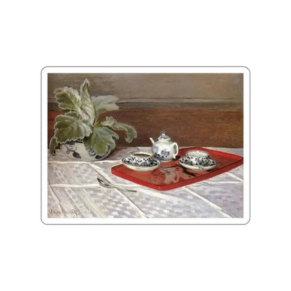MONET, Claude - The Tea Set (Artwork) STICKER Vinyl Die-Cut Decal White Die-Cut 5 Inch - The Sticker Space