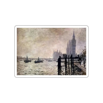 MONET, Claude - The Thames and the Houses of Parliament (Artwork) STICKER Vinyl Die-Cut Decal White Die-Cut 2 Inch - The Sticker Space