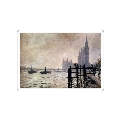 MONET, Claude - The Thames and the Houses of Parliament (Artwork) STICKER Vinyl Die-Cut Decal White Die-Cut 3 Inch - The Sticker Space
