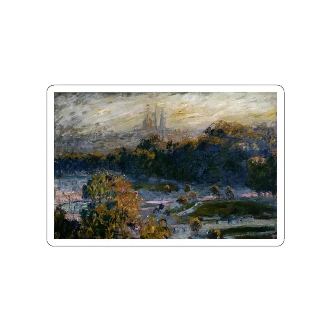MONET, Claude - The Tuileries (Artwork) STICKER Vinyl Die-Cut Decal White Die-Cut 3 Inch - The Sticker Space