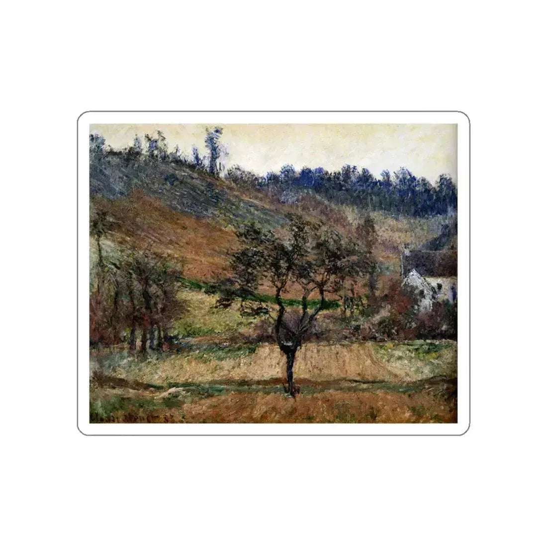 MONET, Claude - The Valley of Falaise (Artwork) STICKER Vinyl Die-Cut Decal White Die-Cut 4 Inch - The Sticker Space