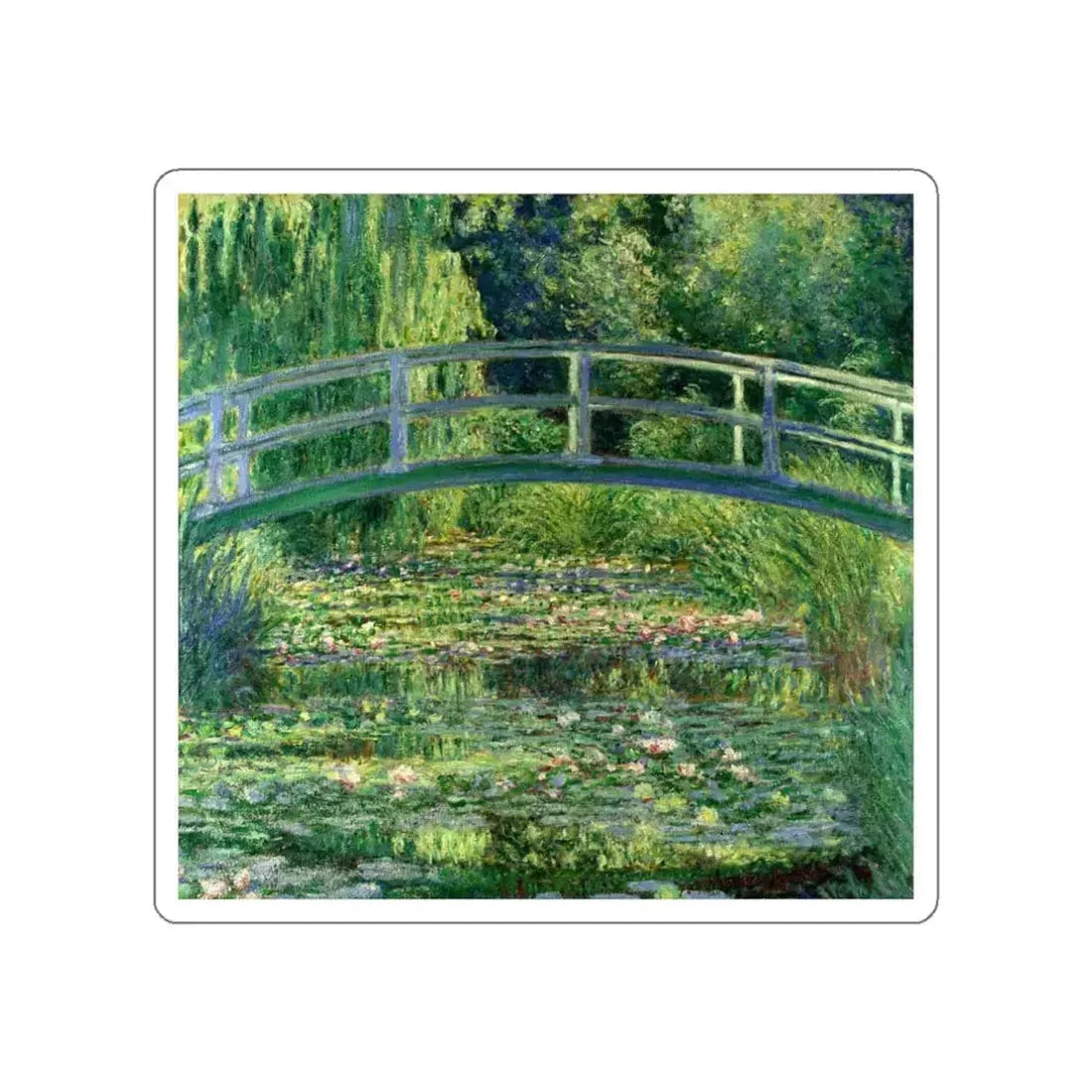 MONET, Claude - The Water-Lily Pond (Artwork) STICKER Vinyl Die-Cut Decal White Die-Cut 3 Inch - The Sticker Space