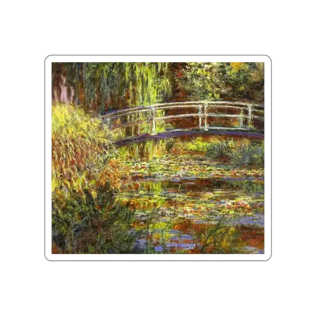 MONET, Claude - The Water Lily Pond; Pink Harmony (Artwork) STICKER Vinyl Die-Cut Decal White Die-Cut 4 Inch - The Sticker Space