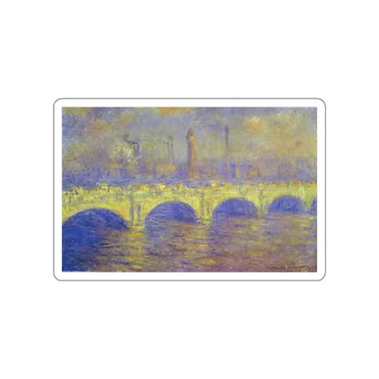 MONET, Claude - The Waterloo Bridge (Artwork) STICKER Vinyl Die-Cut Decal White Die-Cut 4 Inch - The Sticker Space