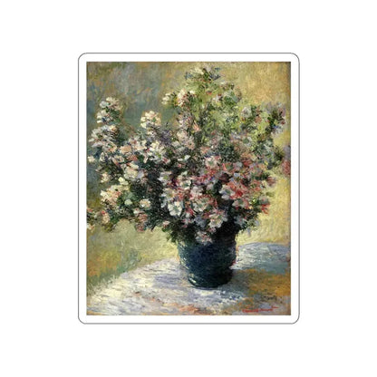 MONET, Claude - Vase of Flowers (Artwork) STICKER Vinyl Die-Cut Decal White Die-Cut 3 Inch - The Sticker Space