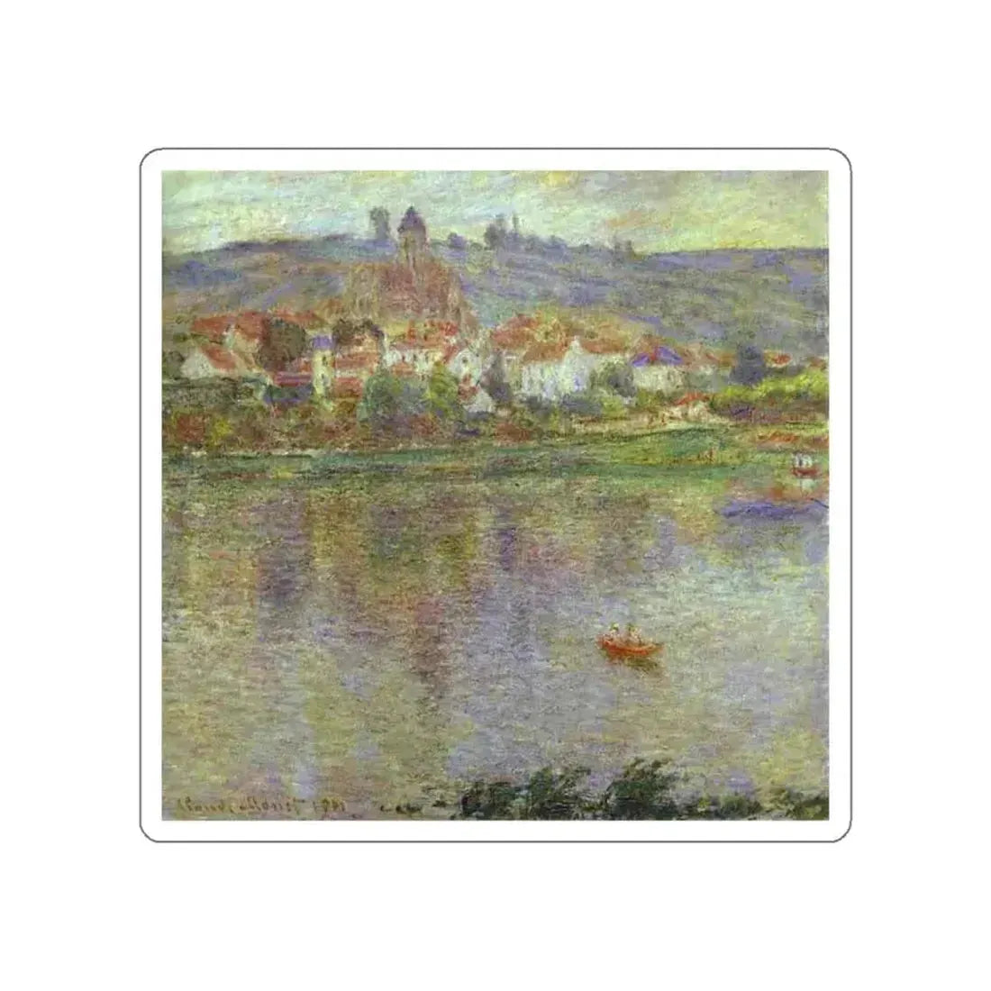 MONET, Claude - Vatheuil (Artwork) STICKER Vinyl Die-Cut Decal White Die-Cut 5 Inch - The Sticker Space