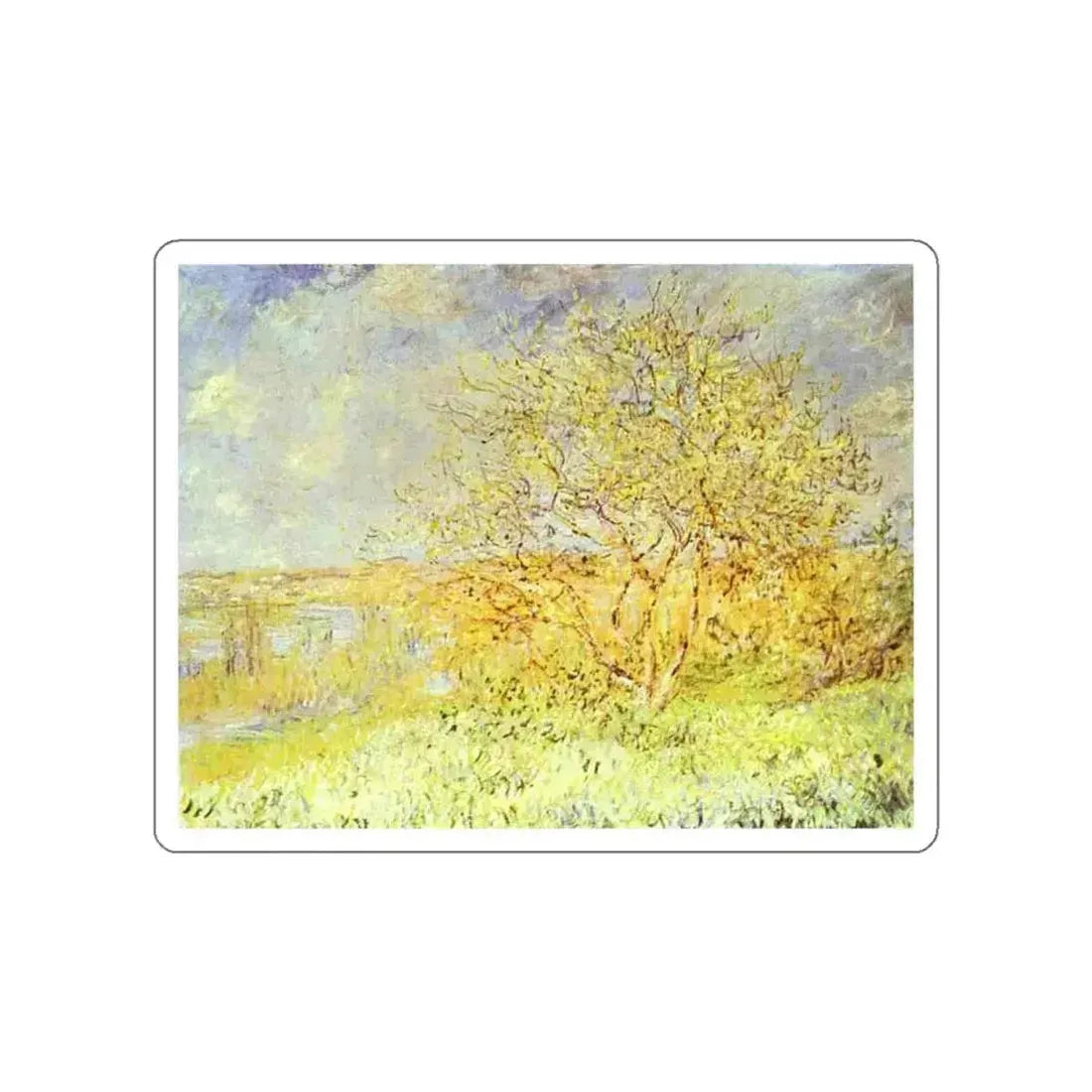 MONET, Claude - Vatheuil in the Summer (Artwork) STICKER Vinyl Die-Cut Decal White Die-Cut 4 Inch - The Sticker Space