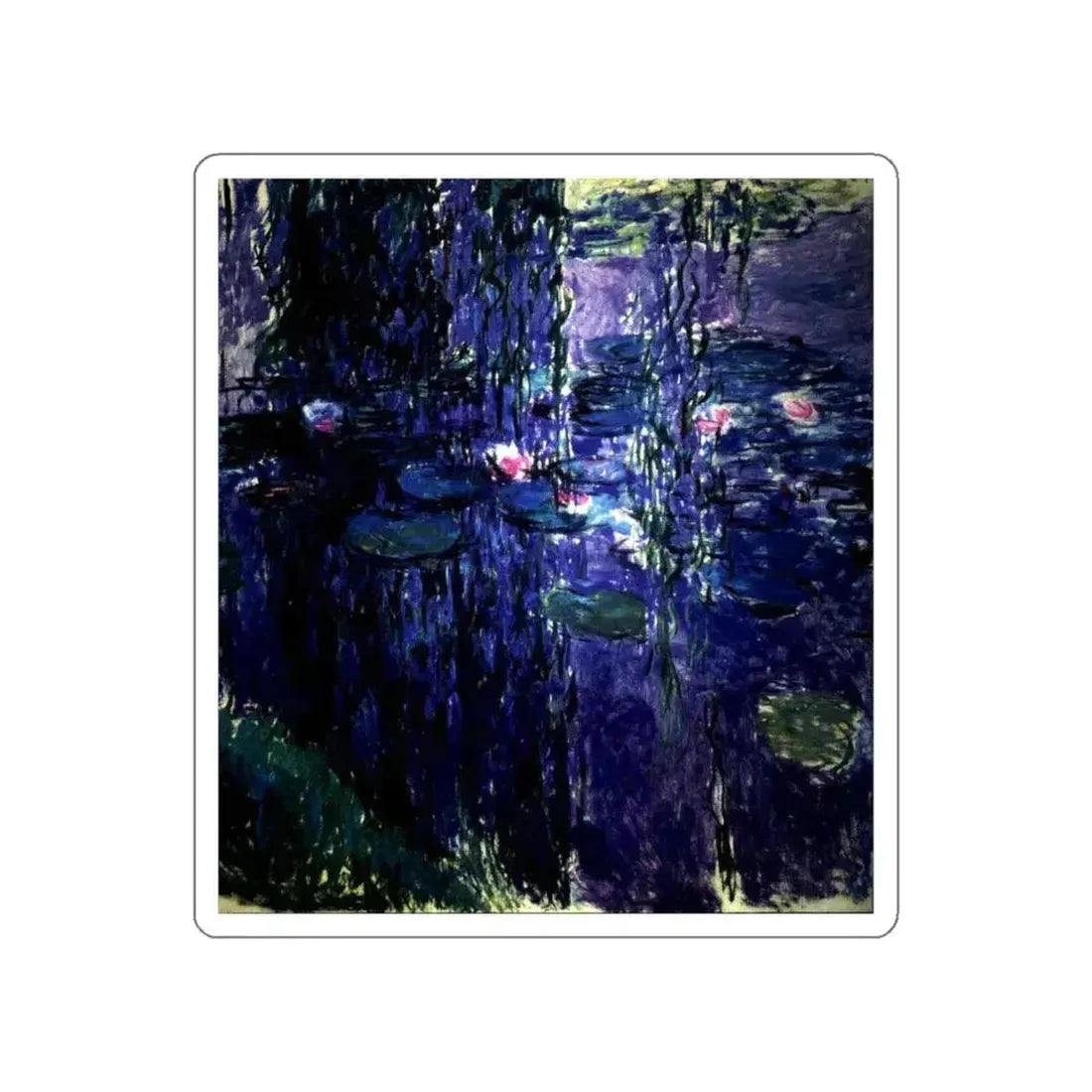 MONET, Claude - Water Lilies (Artwork) STICKER Vinyl Die-Cut Decal White Die-Cut 5 Inch - The Sticker Space
