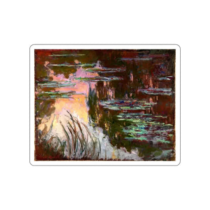 MONET, Claude - Water-Lilies, Setting Sun (Artwork) STICKER Vinyl Die-Cut Decal - The Sticker Space
