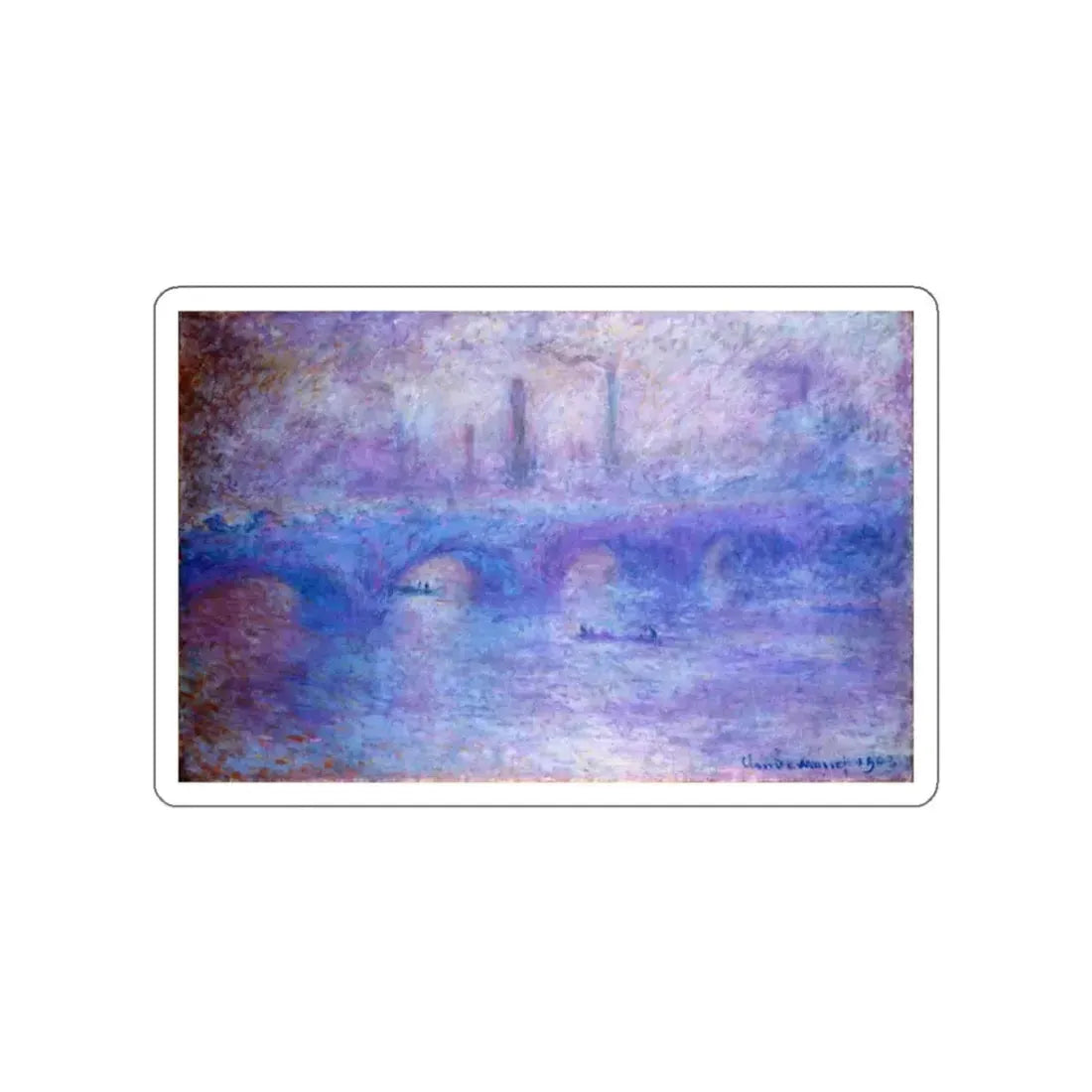 MONET, Claude - Waterloo Bridge. Effect of Fog (Artwork) STICKER Vinyl Die-Cut Decal - The Sticker Space