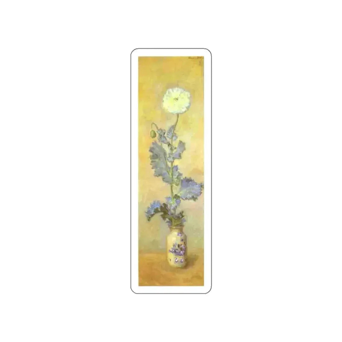 MONET, Claude - White Poppy (Artwork) STICKER Vinyl Die-Cut Decal White Die-Cut 4 Inch - The Sticker Space