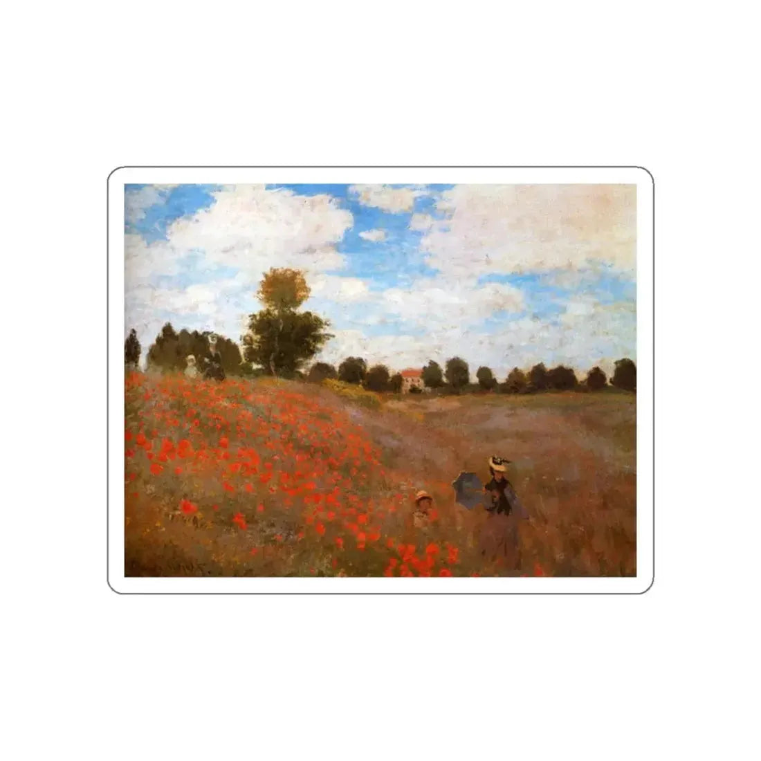MONET, Claude - Wild Poppies Near Argenteuil (Artwork) STICKER Vinyl Die-Cut Decal - The Sticker Space