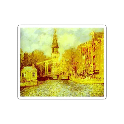 MONET, Claude - Zuiderkerk in Amsterdam (Artwork) STICKER Vinyl Die-Cut Decal White Die-Cut 2 Inch - The Sticker Space