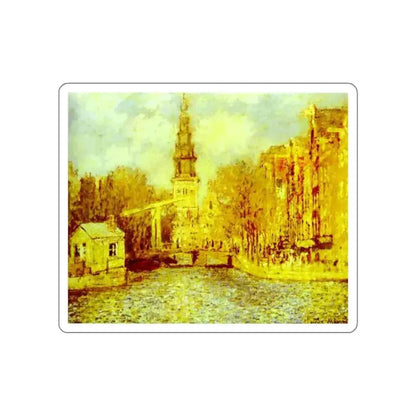 MONET, Claude - Zuiderkerk in Amsterdam (Artwork) STICKER Vinyl Die-Cut Decal White Die-Cut 5 Inch - The Sticker Space