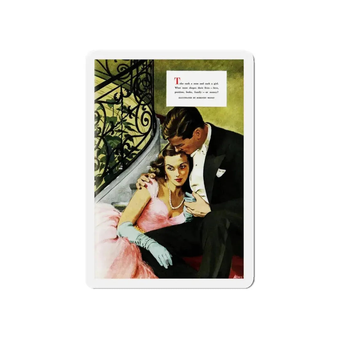 Money, Good Housekeeping, March 1949 (Magazine Illustration) Refrigerator Magnet - The Sticker Space