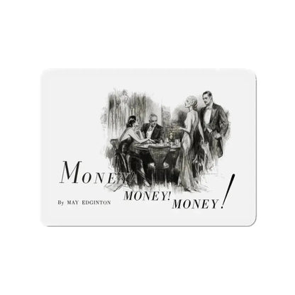 Money, Money, Money (1), Smart Set Magazine, February 1930 (Magazine Illustration) Refrigerator Magnet 3 Inch - The Sticker Space