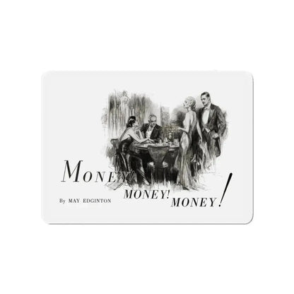 Money, Money, Money (1), Smart Set Magazine, February 1930 (Magazine Illustration) Refrigerator Magnet 4 Inch - The Sticker Space