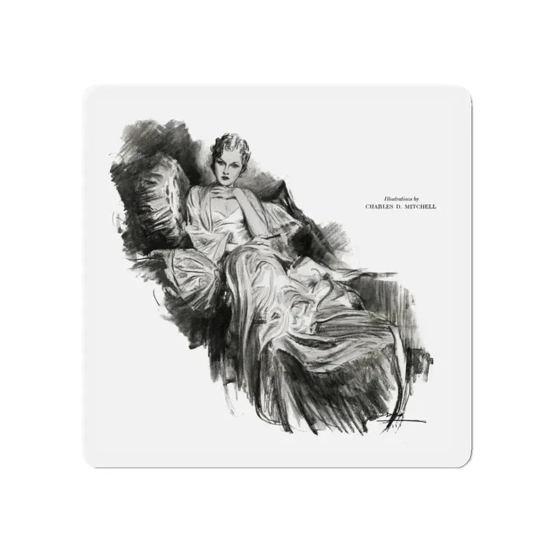 Money, Money, Money (2), Smart Set Magazine, February 1930 (Magazine Illustration) Refrigerator Magnet 5 Inch - The Sticker Space