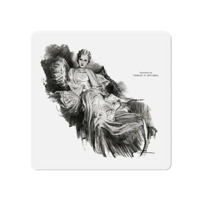 Money, Money, Money (2), Smart Set Magazine, February 1930 (Magazine Illustration) Refrigerator Magnet 6 Inch - The Sticker Space