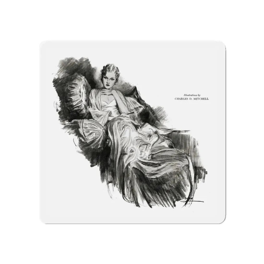 Money, Money, Money (2), Smart Set Magazine, February 1930 (Magazine Illustration) Refrigerator Magnet - The Sticker Space