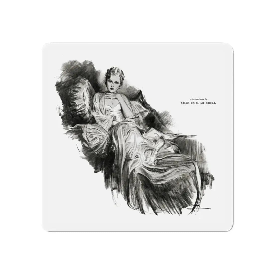 Money, Money, Money (2), Smart Set Magazine, February 1930 (Magazine Illustration) Refrigerator Magnet - The Sticker Space