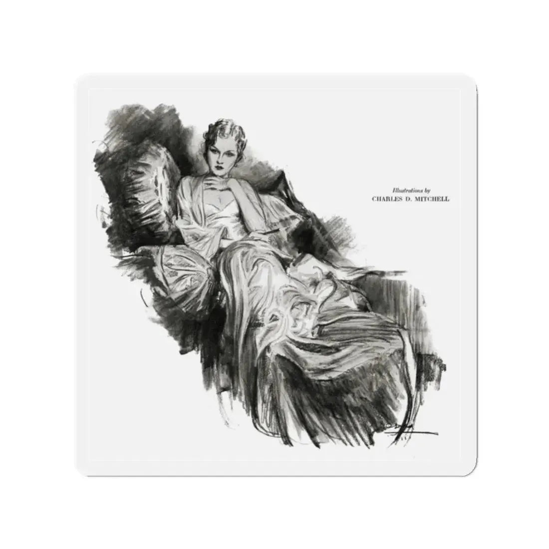 Money, Money, Money (2), Smart Set Magazine, February 1930 (Magazine Illustration) Refrigerator Magnet - The Sticker Space