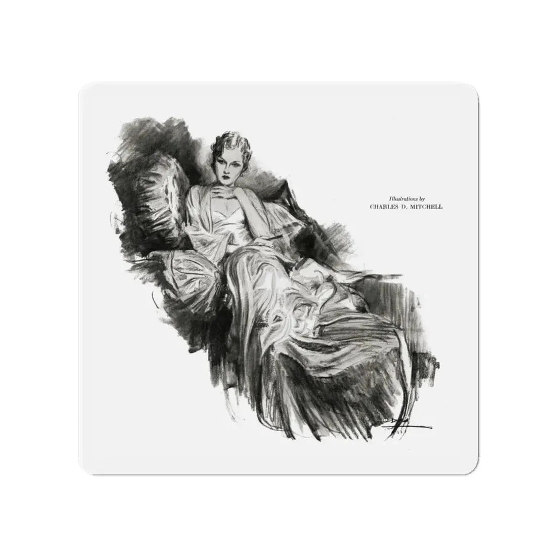 Money, Money, Money (2), Smart Set Magazine, February 1930 (Magazine Illustration) Refrigerator Magnet - The Sticker Space