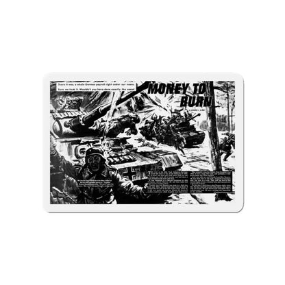 Money To Birn, Real Men magazine, February 1967 (Magazine Illustration) Refrigerator Magnet - The Sticker Space