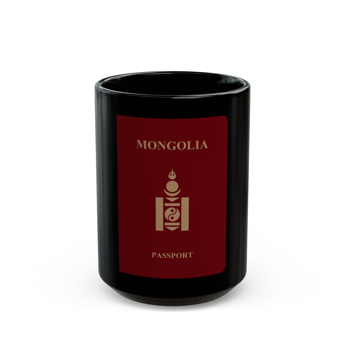 Mongolia Passport - Black Coffee Mug