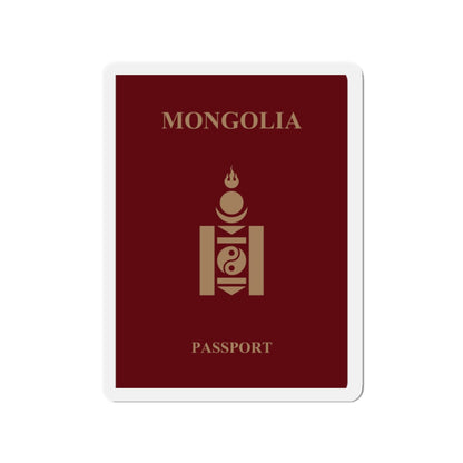 Mongolia Passport - Die-Cut Magnet-2" x 2"-The Sticker Space