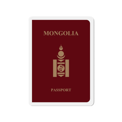 Mongolia Passport - Die-Cut Magnet-3" x 3"-The Sticker Space