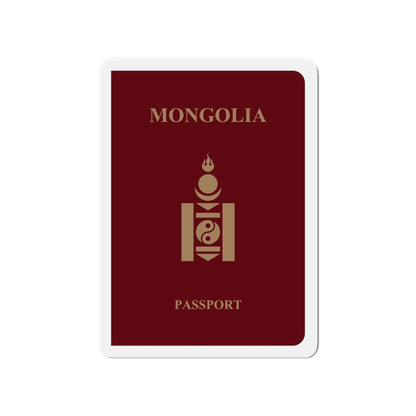 Mongolia Passport - Die-Cut Magnet-4" x 4"-The Sticker Space