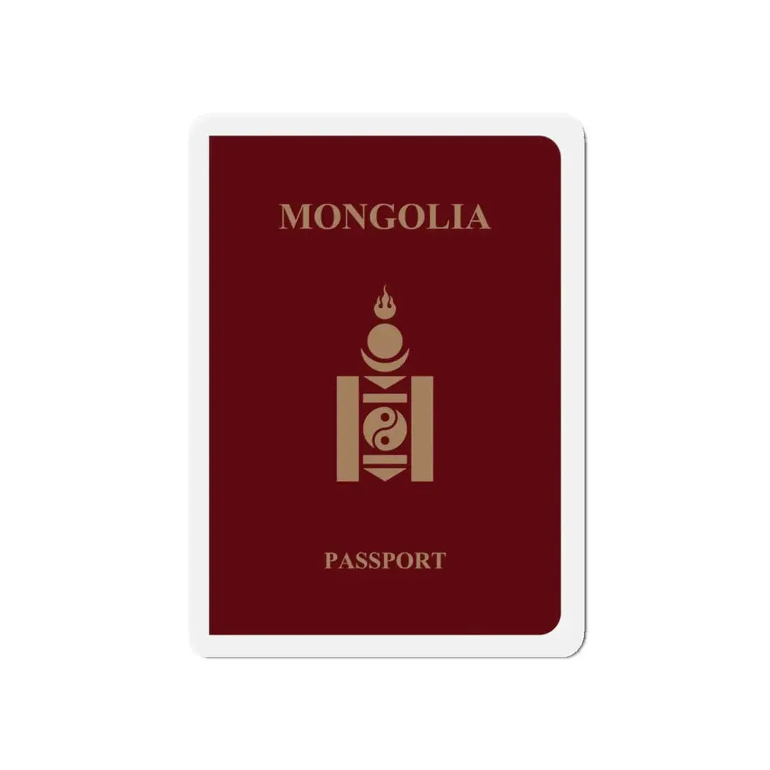 Mongolia Passport - Refrigerator Magnet - The Sticker Space
