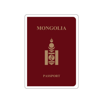 Mongolia Passport STICKER Vinyl Die-Cut Decal-White-The Sticker Space