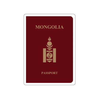 Mongolia Passport STICKER Vinyl Die-Cut Decal-White-The Sticker Space