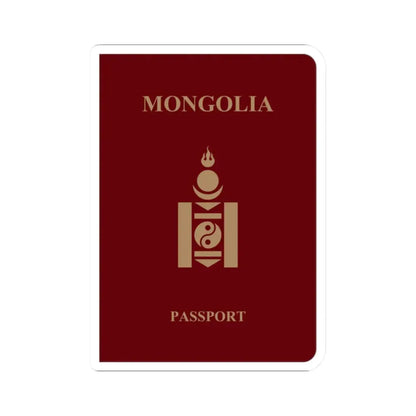 Mongolia Passport - STICKER Vinyl Kiss-Cut Decal 2 Inch White - The Sticker Space