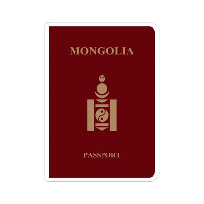 Mongolia Passport - STICKER Vinyl Kiss-Cut Decal 3 Inch White - The Sticker Space