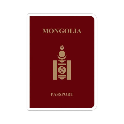 Mongolia Passport - STICKER Vinyl Kiss-Cut Decal 4 Inch White - The Sticker Space