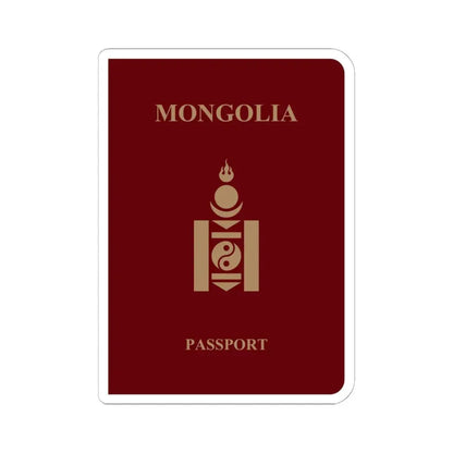Mongolia Passport - STICKER Vinyl Kiss-Cut Decal 6 Inch White - The Sticker Space