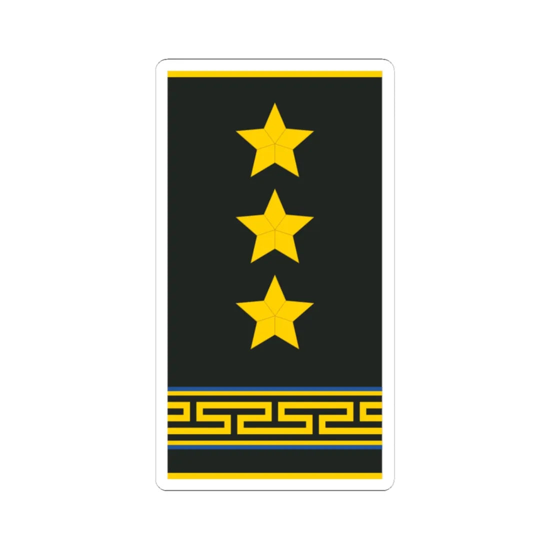 Mongolian Air force COL shirt (Mongolia) (Military Rank) STICKER Vinyl Kiss-Cut Decal 3 Inch White - The Sticker Space