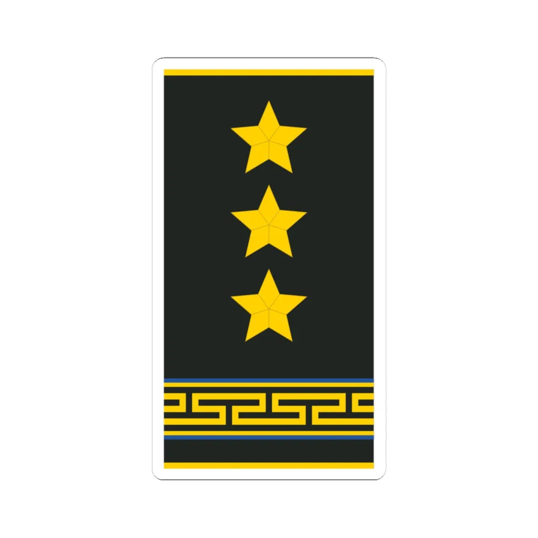 Mongolian Air force COL shirt (Mongolia) (Military Rank) STICKER Vinyl Kiss-Cut Decal 4 Inch White - The Sticker Space