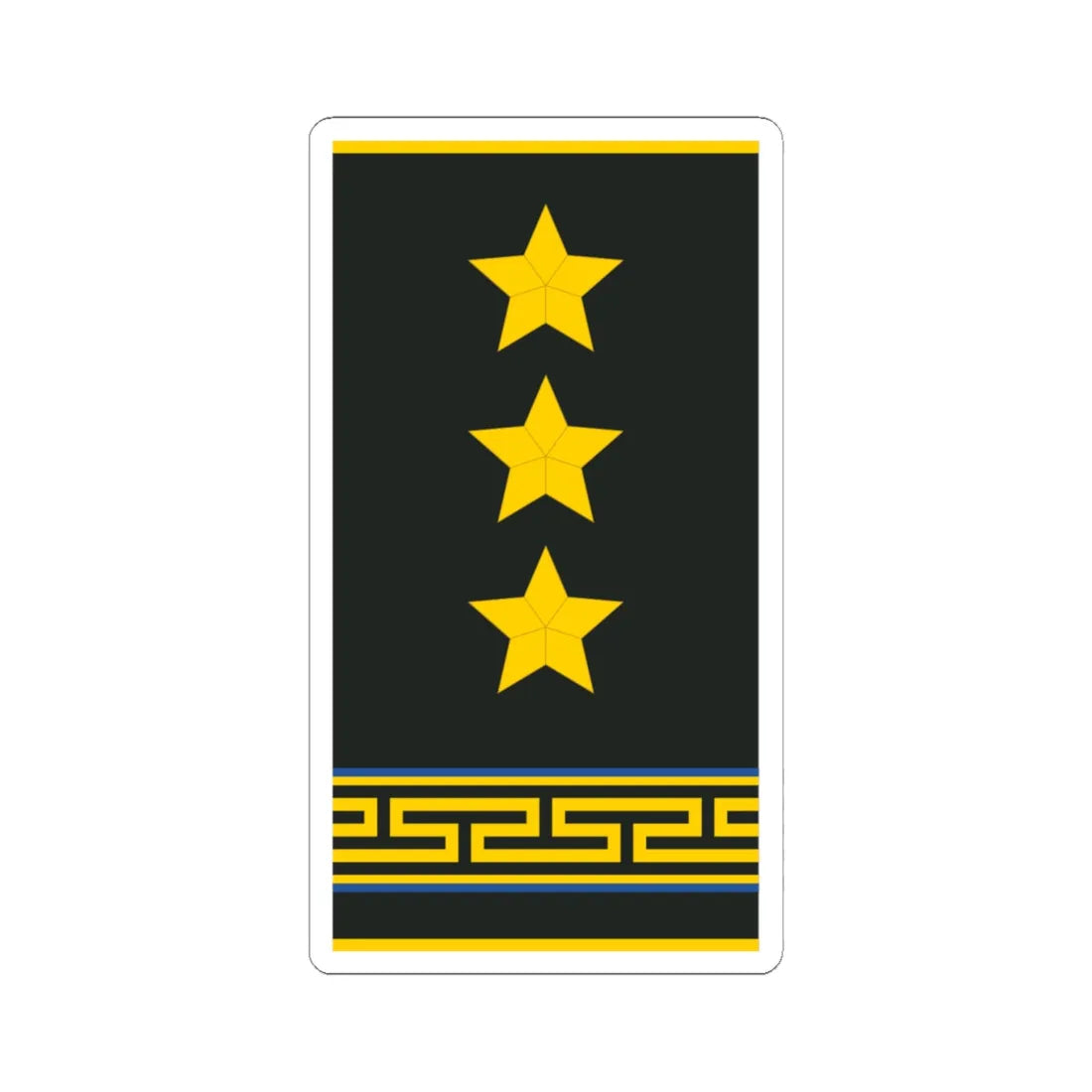 Mongolian Air force COL shirt (Mongolia) (Military Rank) STICKER Vinyl Kiss-Cut Decal 6 Inch White - The Sticker Space