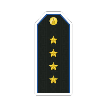 Mongolian Air force CPT service (Mongolia) (Military Rank) STICKER Vinyl Kiss-Cut Decal 6 Inch White - The Sticker Space