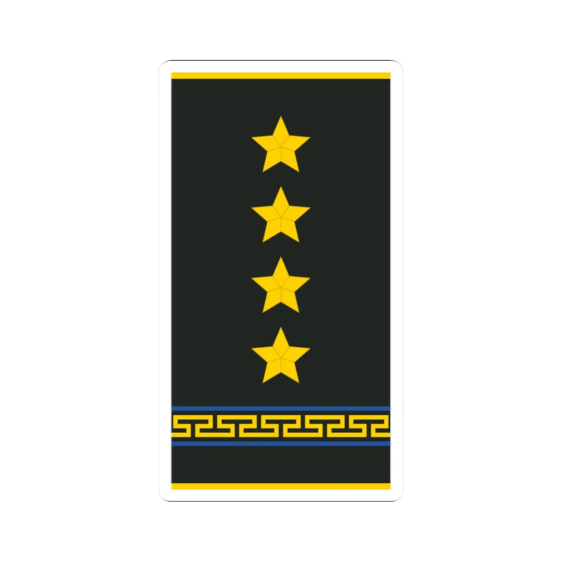 Mongolian Air force CPT shirt (Mongolia) (Military Rank) STICKER Vinyl Kiss-Cut Decal 2 Inch White - The Sticker Space